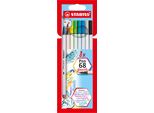 Stabilo Pen 68 Brush Marcatore Vivido Multicolore 8 Pz