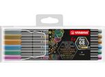 Stabilo 6806/8-11-01 Marcatore Medio Rame, Oro, Blu Metallizzato, Verde Metallizato, Viola Metallico, Argento 6 Pz
