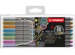 Stabilo Pen 68 Metallic Marcatore Medio Rame, Oro, Blu Metallizzato, Verde Metallizato, Rosa Metallizzato, Viola Metallico, Argento 8 Pz