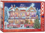 Puzzle Da 1000 Pezzi - Puzzle - Natale Incantato + Puzzle Cornice In Alluminio Per 1000 Pezzi