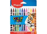 Maped 845403 Penne In Fibra Maped Color'peps Animals, Confezione Da 12 Pz