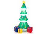 Costway Albero Di Natale Autogonfiabile 180 Cm Con Confezione Regalo, Decorazione Natalizia A Led, Decorazione Natalizia Gonfiabile In Poliestere, Luci Natalizie