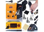 Rosfix Stazione Di Saldatura Elettrica Orange Akbash Standard T12OAS Serie Pro + Stazione Di Saldatura Ad Aria Calda 858D + Set Di Ugelli Da 3 Pezzi