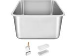 Lettiera Succebuy Xl, Lettiera Extra-Large In Acciaio Inox Con Paletta, Chiusa, Priva Di Odori, Pareti Laterali Alte, Profondità 20 Cm, Facile Da Pulire Per Gatti Di Taglia Grande