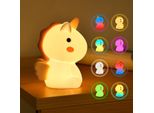 Uraqt Unicorno Led Luce Notturna In Silicone Colorato Per Bambini Regolabile