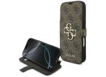 Etui Guess Book 4G Metal Logo Na Iphone 17 Pro - BrąZowe