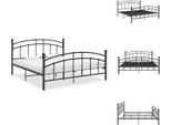 Vidaxl Struttura Letto In Metallo Nero 160X200 Cm - Letti E Strutture Letto