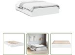The Living Store Giroletto Con Cassetti Bianco 160X200 Cm In Materiale Ligneo