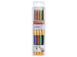 Stabilo® 1099/4 Rollerball - Puntavisco - Confezione Da 4 - Blu, Rosso, Verde, Nero