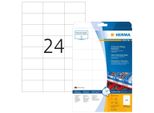 Herma Special - Etichette Autoadesive Permanenti In Film Opaco - Bianco - 70 X 37 Mm - 600 Etichette (25 Fogli X 24) (4695)