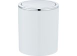 Wenko Cestino Per Rifiuti Inca Bianco 2 L Con Coperchio Basculante Cosmetici Bagno Cucina Ospite Wc Rifiuti