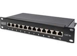 Digitus DN-91612S-EA Pannello Patch 10" Cat. 6A, Schermato, 12 Porte, 1U"
