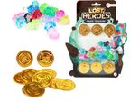 Toi-Toys - Set Di Eroi Perduti Monete D'oro E Diamanti Monete Del Tesoro Dei Pirati Forziere D'oro Del Tesoro Dei Pirati Monete D'oro E Diamanti Del Tesoro Dei Pirati