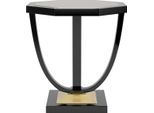 Casa Padrino Tavolino Barocco Nero/Oro 60 X 60 X H. 65 Cm - Elegante Tavolino A 8 Lati In Stile Barocco - Mobili Barocchi