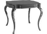 Casa Padrino Tavolino Barocco Nero / Argento 63 X 63 X H. 62 Cm - Tavolino Nobile In Stile Barocco - Mobili Da Salotto Barocchi
