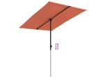 Vidaxl Ombrellone Con Palo In Alluminio 2X1,5 M Terracotta