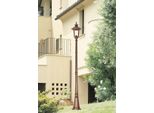 Casa Padrino Lanterna Barocca Da Giardino Color Ruggine Ø 28 X H. 246,5 Cm - Elegante Lampada Da Terra Per Esterni - Illuminazione Esterna Nostalgica