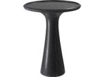 Tavolino Casa Padrino Nero Ø 46,5 X H. 60 Cm - Tavolino Rotondo In Marmo Di Alta Qualità - Mobili Da Salotto