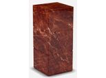 Casa Padrino Luxury Tavolino In Marmo Travertino Rosso 30 X 30 X H. 70 Cm - Mobili Soggiorno - Mobili In Marmo - Collezione Lusso