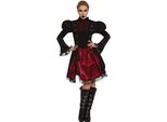 Costume Da Vampiro Gotico Splendore Nostalgico Con Dettagli Eleganti Fascino Oscuro Con Accenti Giocosi E Dettagli Accattivanti Per Halloween O Feste A Tema, Taglia: 36 - 38 (S) Colore: Nero