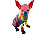 Casa Padrino Figura Decorativa Di Design Chihuahua Cane Colorato H. 30 Cm - Scultura Decorativa Resistente Alle Intemperie - Decorazione Soggiorno - Decorazione Giardino - Figura Decorativa Di Design Animale