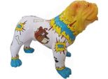 Casa Padrino Figura Decorativa Di Design Cane Bulldog Colorato 90 X H. 74 Cm - Scultura Decorativa Resistente Alle Intemperie - Decorazione Soggiorno - Decorazione Giardino - Figura Animale Decorativa Di Design