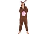 Costume Da Coniglietto Costume Di Pasqua Per Uomo Marrone-Rosa - Taglia Unica