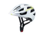 Cratoni Velo-X (City) Casco Da Bici Taglia M/L (56-60Cm) Bianco/Lime Lucido, Bianco