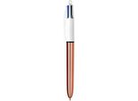 Bic 504894 Bic Biro Retrattile 4Colours Shine, Larghezza Linea: 0,40 Mm