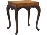 Casa Padrino Tavolino Barocco Marrone Chiaro/Nero - Sontuoso Tavolo In Legno Massiccio In Stile Barocco - Mobili Da Salotto Barocchi