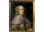 Casa Padrino Luxury Baroque Oil Painting Countess Multicoloured / Gold 55 X H. 65 Cm - Quadro Dipinto A Mano In Stile Barocco - Decorazione Murale Barocca