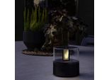 Konstsmide Lampada Decorativa A Led Fiamma 10Cm A Batteria Nera Per Esterni