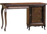 Casa Padrino Scrivania Liberty Marrone Scuro 154,4 X 52,5 X H. 78,8 Cm - Segreteria In Legno Massiccio - Mobili Da Ufficio Barocchi E Liberty