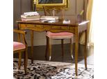 Casa Padrino Segretaria Biedermeier Marrone - Scrivania Artigianale In Legno Massello Con 2 Cassetti - Mobili Da Ufficio Biedermeier - Qualità Eccellente - Italy