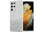 Cadorabo Custodia Per Samsung Galaxy S21 Ultra Custodia Protettiva In Custodia Trasparente Per Telefono Cellulare Custodia Tpu Custodia Cover Glitter Glitter