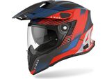 Casco Motocross Airoh Commander Boost, Blu Opaco/Rosso, S (55/56)