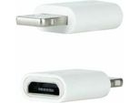 Nanocable 10.10.4100 - Adattatore Da Lightning A Micro Usb, Lightning/Spina - Micro B/Presa, Bianco