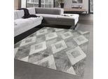 Tappeto FlurlÄUfer Astratto Con Diamanti In Grigio Crema Dimensioni - 200 X 290 Cm