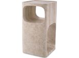 Casa Padrino Luxury Travertine Side Table Beige 30,5 X 30,5 X H. 56,5 Cm - Tavolino In Pietra Naturale - Mobili Soggiorno - Mobili Hotel - Mobili In Travertino - Mobili - Arredamento