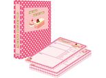 Cartella Ricette Pricaro Con Blocco Ricette "Retro"", A4"