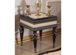 Casa Padrino Tavolino Barocco Beige / Nero / Oro - Sontuoso Tavolino In Legno Massiccio In Stile Barocco - Mobili Da Salotto Barocchi - Nobile E Magnifico
