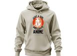 Just A Girl Who Loves Anime Anime Girl Otaku Manga Kawaii Fan Unisex Felpa Con Cappuccio, Natura, Xl