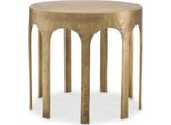 Casa Padrino Tavolino In Ottone Vintage Ø 55 X H. 50 Cm - Tavolino Rotondo In Alluminio - Mobili In Alluminio - Mobili Per Il Soggiorno - Mobili - Arredamento - Arredamento Per Il Soggiorno