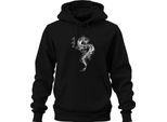 Drago Giapponese Irezumi Drago Orientale Asia Koi Flame Unisex Felpa Con Cappuccio, Nero, 3XL