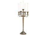 Casa Padrino Candeliere Barocco In Ottone Vintage 22 X 22 X H. 80,5 Cm - Magnifico Candeliere In Alluminio In Stile Barocco - Accessori Per La Decorazione Barocca - Mobili Barocchi - Interni Barocchi