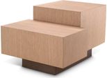 Tavolino Casa Padrino Colore Naturale / Bronzo 70,5 X 50 X H. 40,5 Cm - Tavolo Rettangolare Da Soggiorno - Mobili Da Soggiorno - Mobili - Arredi