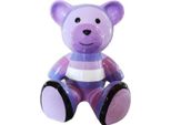 Casa Padrino Luxury Designer Deco Figurine Teddy Bear Purple / Multicoloured 33 X H. 37 Cm - Figurina Deco Da Salotto - Figurina Deco - Figurina Deco Di Design - Accessori