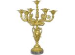 Casa Padrino Portacandele Da Tavolo Barocco Oro/Nero 61,5 X 61,5 X H. 82 Cm - Magnifico Portacandele In Bronzo In Stile Barocco - Accessori Di Decorazione Barocca - Mobili Barocchi - Interni Barocchi