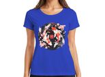 Koi Carp Sakura Japanese Fish Zen Cherry Blossoms Yinyang 鯉 Maglietta Da Donna, Blu, M