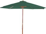 Ombrellone Florida, Ombrellone Da Giardino, Ø 3,5M Poliestere/Legno 7Kg ~ Verde